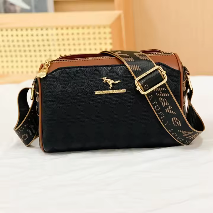 Bolso De Hombro Para Mujer De Lujo De Diseñador Famoso Bolso Bandolera Moda Cuadros Material De Moda PU Con Cierre De Cremallera - 1