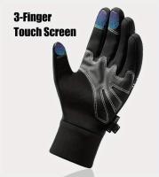 1pair Men's Winter Windproof Waterproof Warm Touch Screen GlovesFor Running CyclingDrivingSkiing - details 3