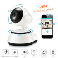 Cámara HD inalámbrica de monitoreo remoto para interiores, Monitor inteligente de red de 360 grados, vista panorámica, WIFI - details 0