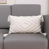 ANUMEI-funda de cojín bohemia de 45x45cm, 30x50cm, Beige, decorativa, cuadrada, de macramé - details 8
