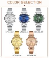 Reloj de cuarzo a la moda para mujer, reloj multifunción de acero inoxidable resistente al agua, elegante, informal, regalo de lujo para ella - details 2