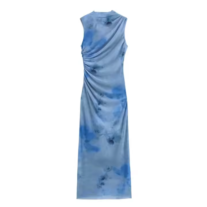 Primavera y otoño nueva ropa de mujer top de tubo posicionamiento estampado ajustado y vestido casual delgado - 1