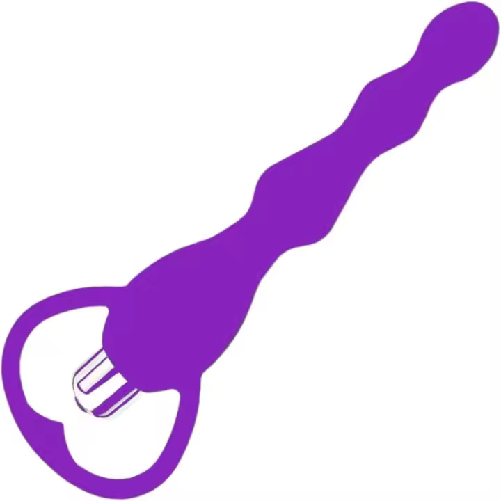 Tapón anal vibratorio con cuentas anales, tapón anal de silicona, diseño graduado, vibrador anal de silicona, juguete sexual anal impermeable para hombres, mujeres y parejas - 1