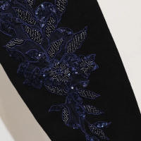 Chándal de mujer con bordado de cuentas de flores, suéter casual, top, pantalones largos de punto, traje de otoño e invierno - details 11