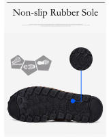 Sandalias de verano para hombre, sandalias romanas clásicas de cuero, zapatillas cómodas para exteriores, chanclas de goma para playa, sandalias de Trekking acuático para hombre - details 7
