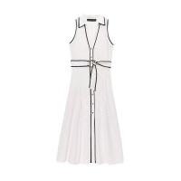 BUNO Vestido de moda para mujer con lunares y cinturón estilo camisa MIDI temperamento verano novedad - details 1