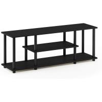 Soportes de TV de entretenimiento de 3 niveles Nogal/Negro - details 0