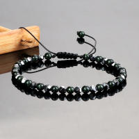 Pulseras de cuentas de hematita Irregular de 4mm para hombre, pulseras y brazaletes de cuentas de piedra de Lava de ojo de tigre Natural, Pulsera de joyería clásica para mujer - details 11