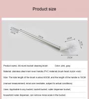 Cepillo Carboy para botella de agua con Mango antideslizante, arandela de limpieza flexible, depurador de cerdas laterales suaves en forma de L Bo - details 0