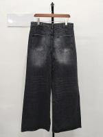 Pantalones vaqueros de verano para hombre, vaqueros lavados de color azul viejo, ropa informal recta para hombre, pantalones de pierna ancha holgados, nueva moda 2024 9C354 - details 5