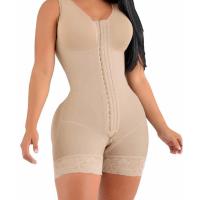 Faja moldeadora de cuerpo de una sola pieza para mujer, cremallera en la entrepierna de malla gruesa, adecuada para uso diario y postoperatorio, modelado del cuerpo y control de la barriga - details 2