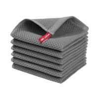 Paño de cocina de algodón absorbente en forma de panal, espeso, tipo gofre, para limpieza de platos, estropajo, cuadrado, toalla de cara, rejilla de piña - details 0
