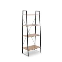 Piso de Metal Estante de Cocina Estante de Almacenamiento de Organizador Multifuncional para Libros Plantas con 5 Estantes Metal + MDF 60x27,5x160CM SSTR0023 - details 6