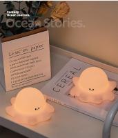 Luz nocturna de pulpo, luz nocturna de silicona de dibujos animados de calamar, decoración Interior recargable, lámpara ambiental, regalo de cumpleaños para niños - details 13