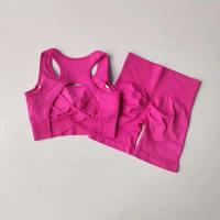Conjunto de Yoga sin Costuras de Alta Cintura Sexy Sports Bra Pantalones de Gimnasio - details 9