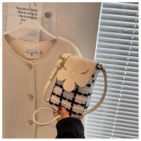 Bolso pequeño de estilo coreano con diseño de nicho para mujer, nuevo bolso para teléfono a cuadros a la moda, bolso cruzado de lana de verano, pequeño bolso cuadrado - details 17