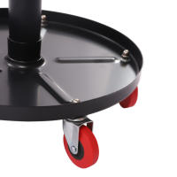 Taburete de garaje con ruedas, asiento ajustable para taller mecánico con 5 ruedas, acero de 300 libras + PU para interiores, varios talleres de reparación/mantenimiento de automóviles, oficinas - details 1