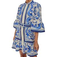 Vestido largo medio informal holgado con estampado de temperamento para mujer, nueva moda de primavera - details 1