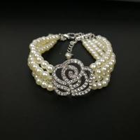 Collar de perlas con diamantes de imitación para perro, joyería de moda para cachorro y gato, Rosa Artificial, accesorios para mascotas - details 2