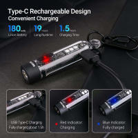 Linterna Multiluz Nextorch K40 con Llavero 700 Lumens Blanco/Rojo/Azul/UV LED 6 Modos de Iluminación Recargable Tipo-C Material de Aleación de Aluminio + PC Distancia de Iluminación de 78m Incluye Cable de Carga - details 3