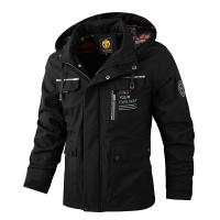 Chaqueta impermeable con capucha para hombre, abrigo informal a la moda, para exteriores, primavera y otoño - details 3