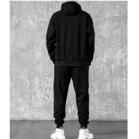 Traje deportivo informal para hombre, sudadera gruesa forrada de lana, conjunto de una sola pieza, conjunto de 2 piezas, Otoño e Invierno - details 5