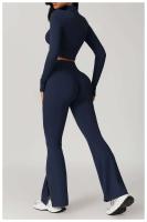 Conjunto de Yoga de Manga Larga Top de Correa Alta y Leggings Deportivos para Mujeres - details 38