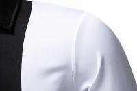 Camisas de manga larga con cierre para hombre, camisas informales para hombre, diseño de documentos, blanco y negro, escritorio de negocios y trabajo, moda de primavera - details 4