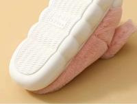 Divertido patente jugable lindo conejo señora 4 cm plataforma invierno cálido zapatos para el hogar zapatillas suaves de felpa para caminar - details 6