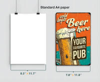 Carteles de cerveza fría, carteles de lata de Metal Vintage, bebida Retro, Bar, Club, Pub, restaurante, placa de decoración artística de pared - details 3