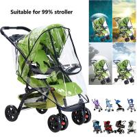 Paraguas impermeable transparente para bebé, accesorios para cochecito, cubierta de lluvia para Buggy, protector de viento Universal - details 0