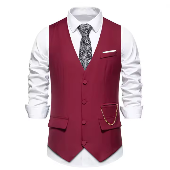Chaleco TRE para hombre, cadena de pecho única con cuello en V, primavera y verano - 1