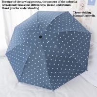 Paraguas automático con protección UV para hombre y mujer, sombrilla minimalista con manchas blancas y negras - details 1