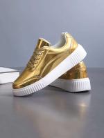 Zapatillas deportivas de moda para otoño 2024, zapatos planos informales transpirables y ligeros para exteriores con lentejuelas de suela gruesa para parejas - details 4