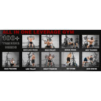 DONOW Leverage Power Squat Rack Lever con LAT Low Row Home Gym System Estación de entrenamiento Relación 2:1 - details 0