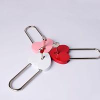 Candado de amor romántico de árbol de los deseos, candado de corazón único colorido portátil, caja de tarjeta de bloqueo de amor de Metal rojo bonito - details 3
