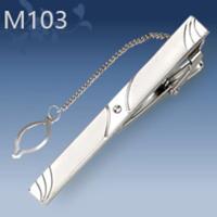 Clip de Corbata de Metal Plateado Pin de Corbata de Cristal para Hombres - details 23