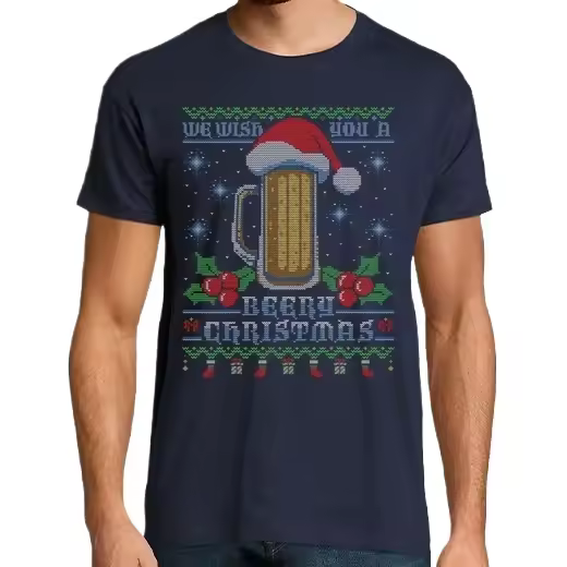 Beery Ugly Xmas Camisetas CERVEZA,Pack Regalo Camiseta Personalizada - 1