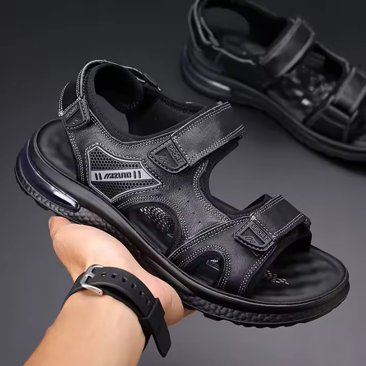 Sandalias de Deportes de Verano para Hombres Zapatos de Playa de Cuero Antideslizante - 1