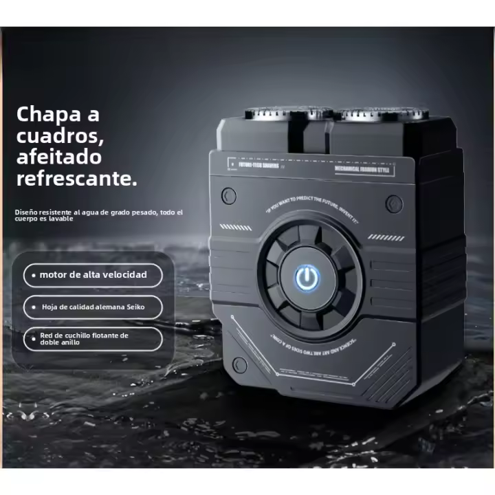 Maquinilla de afeitar eléctrica para hombres, impermeable, 2025, nuevo mini cuchillo de barba mecha portátil, doble cabeza - 1
