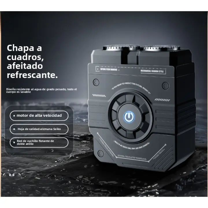 Maquinilla de afeitar eléctrica para hombres, impermeable, 2025, nuevo mini cuchillo de barba mecha portátil, doble cabeza - 1
