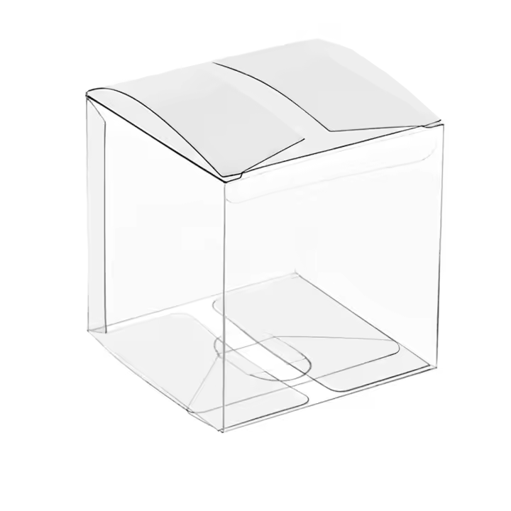 Cajas de plástico transparente para regalos, embalaje de Pvc para dulces, recuerdo de boda, 50 piezas - 1