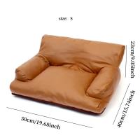 Cama para mascotas pequeñas y medianas, sofá de cuero para dormir, perrera impermeable, suave y cómodo - details 6