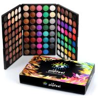 Conjunto de maquillaje combinado, 120 colores de sombras de ojos nacaradas mate, 7 pinceles para sombras de ojos - details 0