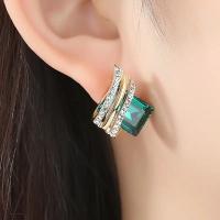 Pendientes de cristal rojo de moda de lujo, pendientes de gemas grandes para mujer, pendientes de compromiso, joyería, regalos de aniversario para fiesta de cumpleaños - details 1