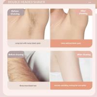 Maquinilla de afeitar eléctrica para mujer, afeitadora indolora, recortadora de pelo corporal para axila, Bikini, brazo, pierna, cara, bigote, portátil - details 11