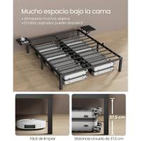 Cama Doble de Metal Estructura con Estantes de Almacenamiento Cama de Invitados - details 1