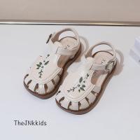 Sandalias de princesa bordadas para niñas pequeñas, zapatos planos e informales, estilo francés, para verano, 2023 - details 7