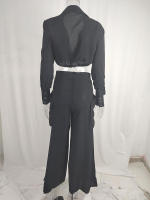 Conjunto informal de 2 piezas para mujer, camisa de manga larga con cuello vuelto y pantalones de pierna ancha, elegante - details 13