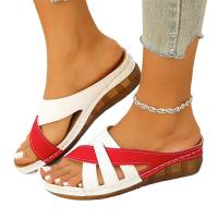 Sandalias de verano para Mujer, zapatos de cuña a la moda, Sandalias Retro para Mujer, Sandalias suaves sin cordones para playa, calzado para Mujer - details 0